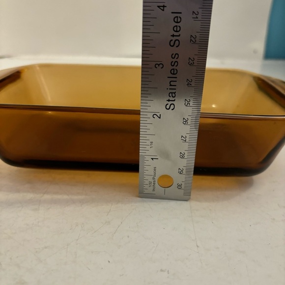 Vintage anchor hocking amber glass 9x5  casserole‎ dish 442 - Picture 10 of 12